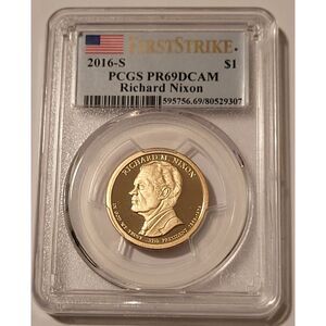 2016 S Richard Nixon Presidential Dollar Proof PR69 DCAM PCGS FS